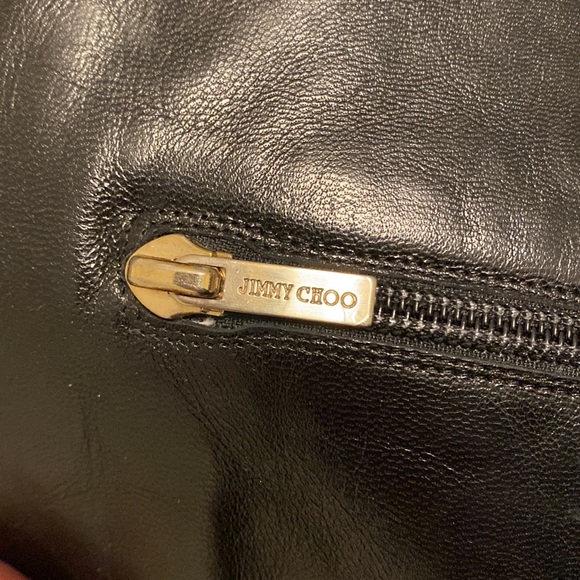 Jimmy Choo, black leather flat boots, thin/ narrow calf, Size 40 / 9.5US - Picture 6 of 15